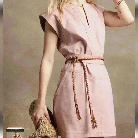 Banana Republic Split Neck Beautiful Comfy Dress - Picture 6 of 6